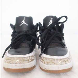 Nike Air Jordan Size 9C Gold, black and white